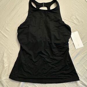 Athleta Black High Neck Swim Tank